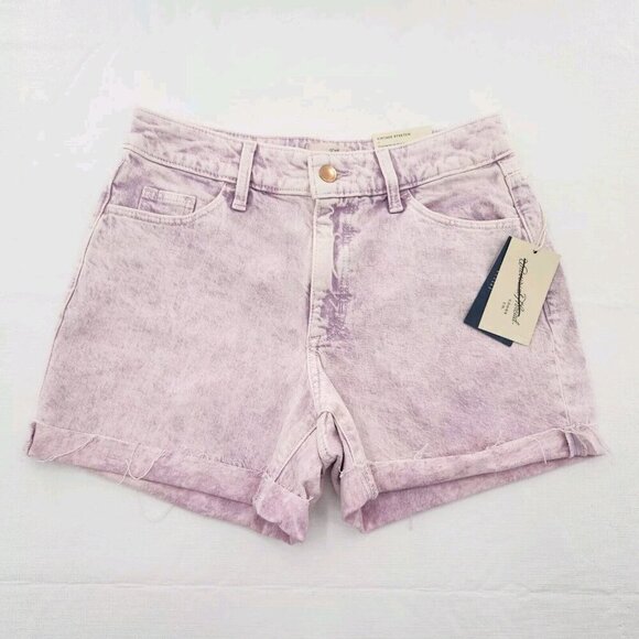 Universal Thread Womens High-Rise Vintage Midi Jean Shorts Purple Size 2/26 - Picture 1 of 5